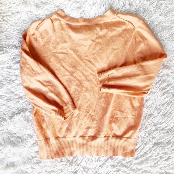 J. Jill Cardigan Orange Gold Buttons szM - Picture 3 of 5